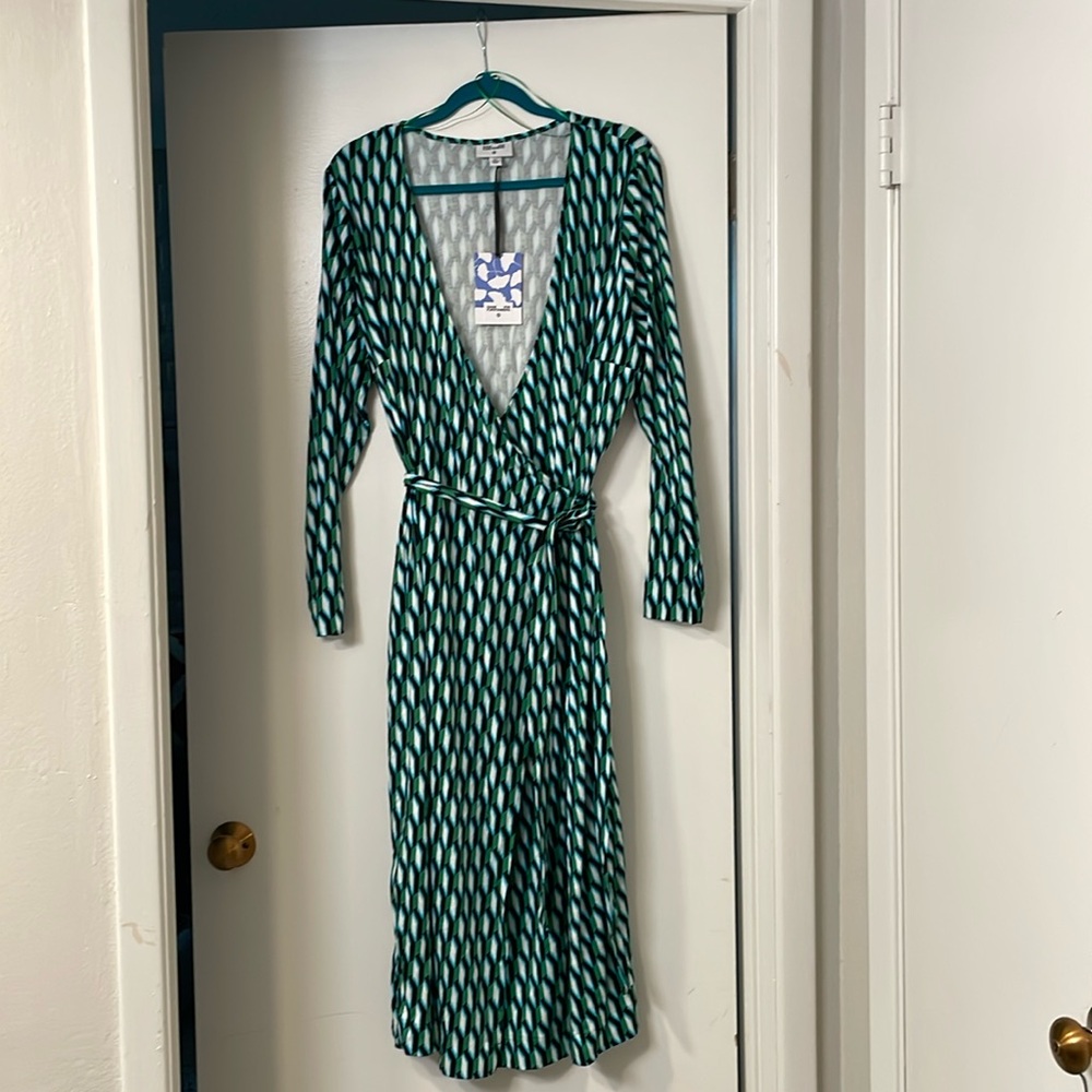 DVF target cotton wraparound dress